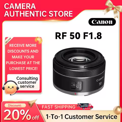 Canon RF 50mm F1.8 STM Lens Full Frame Mirrorless Camera Lens Wide-Angle Autofocus Prime Lens for R 