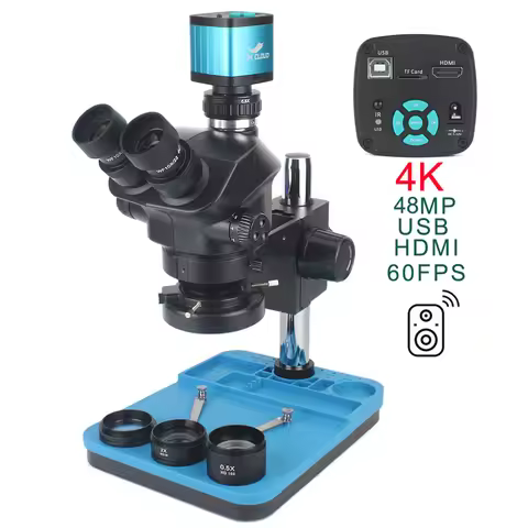 3.5X-90X Simul-Focal Eakins Stereo Trinocular Microscope 4k Camera 55MP HDMI Type-c PC TF Output 1-2