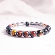 黃虎眼石 藍虎眼石 紅虎眼石 8MM 純銀手鍊 I正財 偏財 勇氣 辟邪