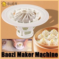 SUER Baozi Making Mould, Homemade DIY Dumpling Bao Buns Mould, Non-Stick Flower Type ABS Baozi Maker
