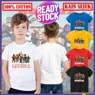 🔥Promosi Murah🔥 R0bl0x Baju Budak Lelaki 100% Cotton Baju Kanak Kanak Lelaki Kid T shirt Baju Budak Perempuan