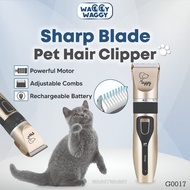 WaggyWaggy Pet Hair Clipper Rechargeable Cat Dog Trimmer Grooming Electrical Shaver G0017