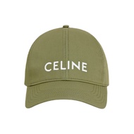 [Barium International] CELINE Embroidered LOGO Cotton Baseball Cap Green Gray Italy Daigou European 