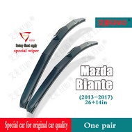 Mazda Biante Wiper 2013-2017 Wiper Blades, Car Windshield ( 1 pair -Size 26"/14" ) Wiper
