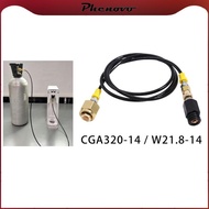 [Phenovo] Stream Adapter Hose 60inch CGA320-14/W21.8-14 to -4 Sparkling Machine  Maker Direct Connec