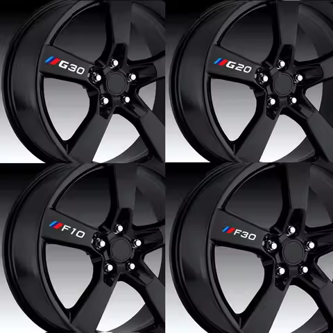 4Pcs Car Wheel Sticker For BMW E30 E34 E36 E39 E46 E60 E70 E87 E90 F10 F20 F30 E84 F34 F01 F02 F31 F