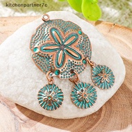 kit7c Antique Bohemian Sand Dollar Charms Pendants Vintage Design Lightweight for DIY Earring Jewelr