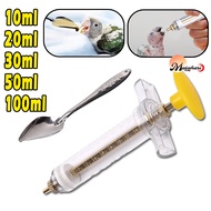 Pet Feeding 10ML 20ML 50ML Young Pet Handfeeding Syringe Parrot Feeder with Feeding Spoon