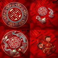 Text 3D SIZE TO (Diameter 45 CM) High Quality Sturdy, Luxurious Silk Paper, Welcome Strawberry, Wedding Car Decoration