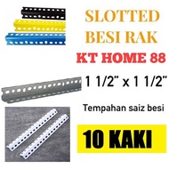 Besi angle rak lubang 10 kaki slotted angle bar 10 feet
