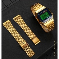 Stainless steel Watch Bracelet for Casio A158 / A159 / A168 /A169 /B650 /AQ230/ 700 Strap small gold