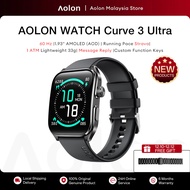 Aolon Curve 3 Ultra Smart Watch 1.93‘’ AMOLED AOD 60HZ WA Message Reply 1ATM Waterproof Running Pace