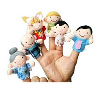 ️ Family Series Character Finger Puppet / Family Finger Puppet 1 set Of 6 pcs