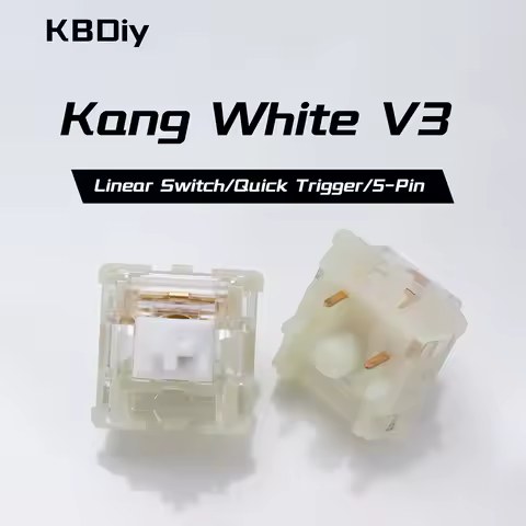 KBDiy Kang White V3 Switch Keyboard 5-Pin 50gf Linear Creamy Switches For Custom DIY 60 Gaming Mecha
