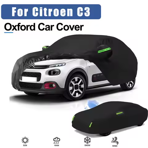 Anti Car UV Snow Protection Cover For Citroen C3 Oxford Cloth Full Car Cover Outdoor Waterproof Dust