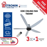KDK T60AW 60” Ceiling Fan (No Light) *Climate Voucher Eligible*