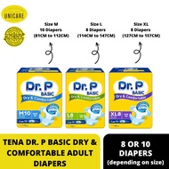 TENA DR. P BASIC DRY &amp; COMFORTABLE ADULT DIAPERS (SIZE M/ L/ XL)