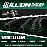 Vacuum Billion Silicone Strap Black Size 3/4/6/8/12mm.
