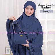 KATUN CODE H75T Children's Mukena Chin Zipper 2in1 Laser Cut Premium Cotton Material Responsible for