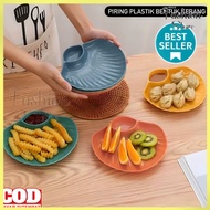 FS PACKAGE 5 PCS Plastic Shell Plates Shell-Shaped Plates Shell Plate Cake Bread 2in1 Unique Viral P