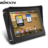 KKmoon ระบบนำทาง GPS กันน้ำสำหรับรถยนต์ระบบนำทางดาวเทียมรถจักรยานยนต์พร้อมชุดติดตั้งตัวเตือนทิศทางการเลี้ยวด้วยเสียงเส้นทาง GPS สำหรับรถบรรทุก
