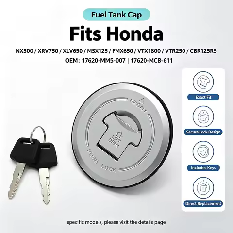 Fuel Gas Cap With Cover Key Tank For Honda Dominator NX500 Africa Twin XRV750 Transalp XLV650 XL650 