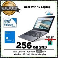 ACER LAPTOP 11" WITH WINDOWS 10.4GB RAM 128GB ssd FREE GIFT(REFURBISHED)