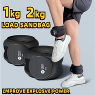 【SG STOCK】 1 pair 1kg 2kg Adjustable Wrist Ankle Weights Straps Fitness Ankle Weights Sandbag
