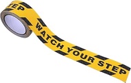 Watch Your Step Sign, Caution Tape Yellow Black Anti Slip Tape 1.97in X 16.4ft Grip Tapes for Stairs