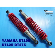 YAMAHA​ DT100​ DT125​ DT175 -- REAR​ SHOCK SPRING "RED" (320 mm.)​ // REAR RED Plated Cylinder