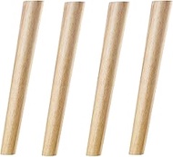 Solid Wood Table Legs,Sofa Replacement Legs,Rubber Wood Furniture Cabinet Feet,Conical Cabinet Legs,