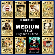 ◡ ➲ ◬ MangaLife One Piece Wanted  Poster Latest / Yonko A6 Size Wall Decoration Art ( Medium )