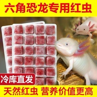 Frozen Sinking Bethan Red Worm Feed Hexagon Six Six BESSN Fish Food Salamander Arowana Dinosaur Fish