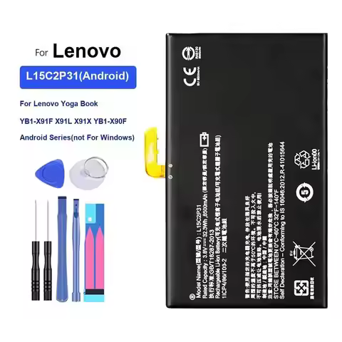 Tablet Battery L15C2P31 Android 8500mAh For Lenovo Yoga Book YB1-X91F X91L X91X YB1-X90F Android Ser