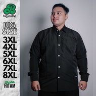 KEMEJA Black long shirt BIG size xxxl xxxxl/office shirt jumbo 4xl 5xl 6xl 7xl 8xl jumbo shirt