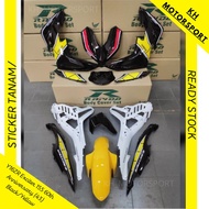 Y16ZR EXCITER 155 60TH ANNIVERSARY (43) BLACK/YELLOW RAPIDO COVERSET STICKER TANAM/AIRBRUSH