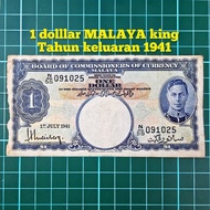 (A218) 1 dolllar king malaya duit kertas lama rm1 lama barang antik barang lama mata wang lama jual 