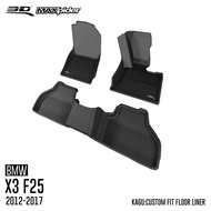 3D Mats พรมปูพื้นรถยนต์ BMW X3 (F25) 2012 - 2017 พรมกันลื่น พรมกันนํ้า พรมรถยนต์