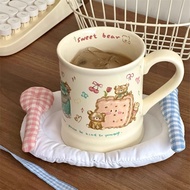 Graffiti Cup Ceramic Mug High-value Cute Breakfast Cartoon Milk Household Coffee Cup Water Cup Coupl