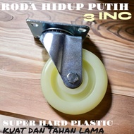 RODA TROLI ETALASE HIDUP 3INC PUTIH TEBAL KUAT DAN TAHAN LAMA J8300