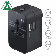 FORBETTER Travel Plug Adapter With 2 USB Port AU US UK EU Plug Electrical Plugs Plug Adapter Plug Socket USB Charger Plug Converter