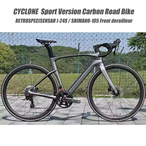 TWITTER CYCLONE Carbon Fiber Road Bicycle SENSAH 24S Thru-axle Full Hydraulic Disc Brake Inner-Cable