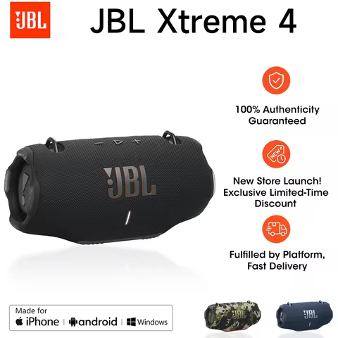 JBL Xtreme 4 Portable Bluetooth Speaker Waterproof IP67 Outdoor Bass Strap PD Fast Charge Camping Be