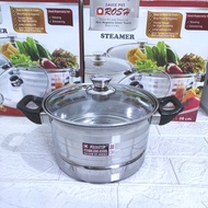 Rosh Sauce Pot Steamer Steamer Steamer Stainless 20 22 24 26 28 cm