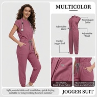 Elastic Hospital Scrub Nurse Uniform Multi-color Beauty Salon Work Uniform Scrub Jumpsuit