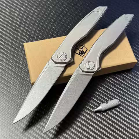 Shirogorov Astrium titanium alloy handle m390 blade outdoor knife self-defense camping multi-functio