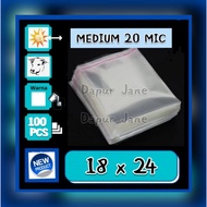 OPP SEAL PLASTIC UK 18 x 24 CM ~ 20 MICRON.