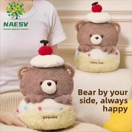 NAESV Plush Bear Doll, Pull-out Creative Bear Cake Plush Toy, Adorable Surprise Soft Cartoon Birthda