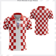 T-shirt Croatia FootballPOLO, Latest Polyester Croatia World Cup Jersey Tunic Shirt