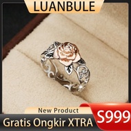 MAWAR LUANBULE Silver Ring S999 Hot Sale 14k Rose Gold Flower